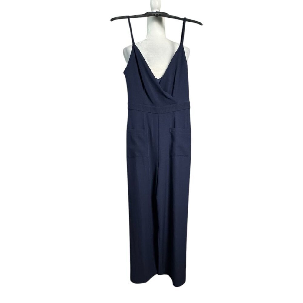 Evolutionary Sleeveless Dark Blue Jumpsuit Pockets Wide Leg Junior's Size S